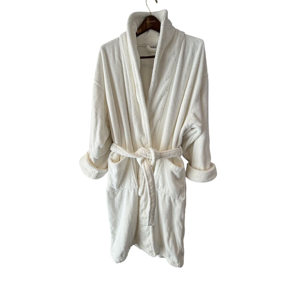Arus Unisex 100% Turkish Cotton Luxurious Spa Thick Bathrobe White XL - Picture 2 of 6
